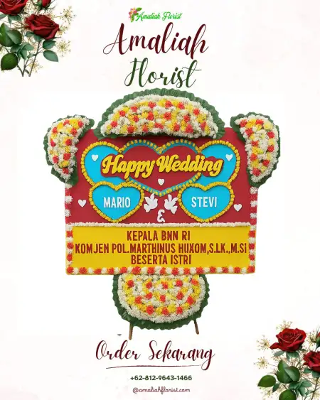 Papan Bunga Pernikahan Setiawaras